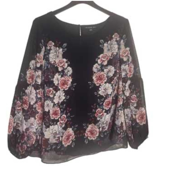 Zac & Rachel Tops - Zac & Rachel Black Floral Blouse